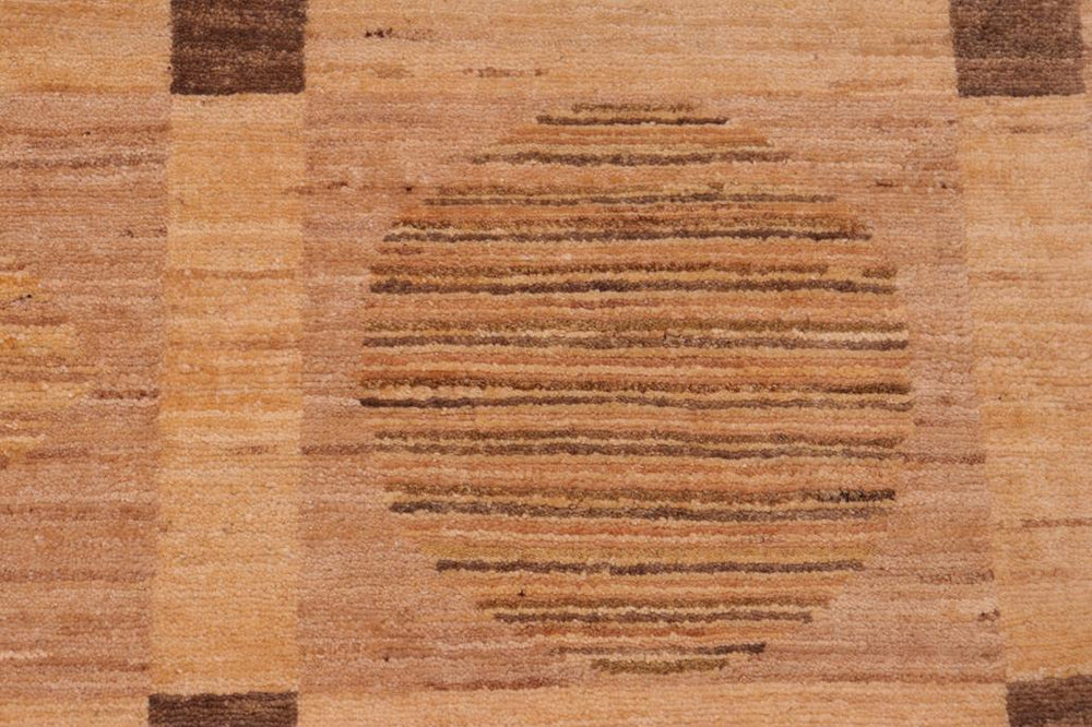 handmade Modern Kafkaz Tan Brown Hand Knotted RECTANGLE 100% WOOL area rug 6 X9 