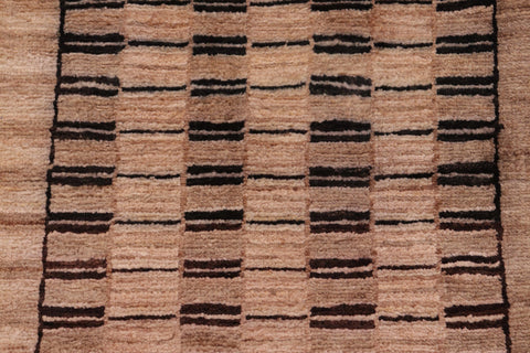 handmade Modern Gabbeh Beige Tan Hand Knotted RECTANGLE 100% WOOL area rug 6' x 9'