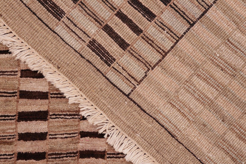 handmade Modern Gabbeh Beige Tan Hand Knotted RECTANGLE 100% WOOL area rug 6' x 9'