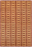 Modern Gabbeh Remedios Beige/Rust Wool Rug - 6'0'' x 8'9''