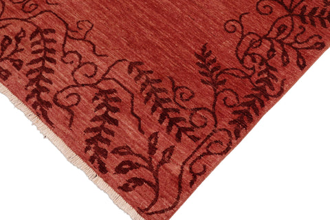handmade Modern Kafkaz Red Red Hand Knotted RECTANGLE 100% WOOL area rug 6' x 8'
