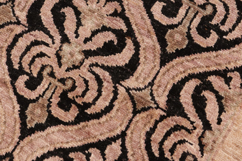 handmade Transitional Kafkaz Black Tan Hand Knotted RECTANGLE 100% WOOL area rug 6' x 9'