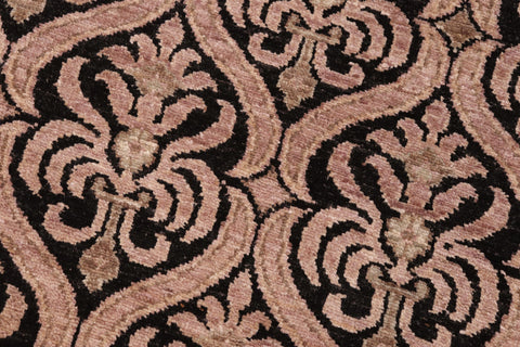 handmade Transitional Kafkaz Black Tan Hand Knotted RECTANGLE 100% WOOL area rug 6' x 9'