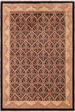 handmade Transitional Kafkaz Black Tan Hand Knotted RECTANGLE 100% WOOL area rug 6X9