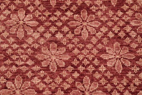 handmade Modern Kafkaz Red Tan Hand Knotted RECTANGLE 100% WOOL area rug 6' x 9'