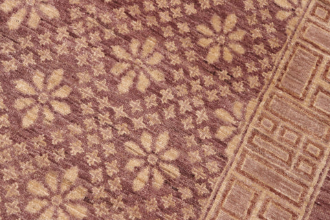 handmade Modern Kafkaz Red Gold Hand Knotted RECTANGLE 100% WOOL area rug 6' x 9'