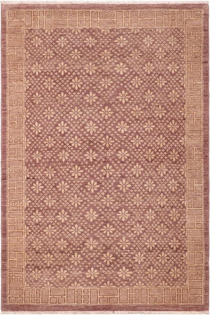 handmade Transitional Kafkaz Red Gold Hand Knotted RECTANGLE 100% WOOL area rug 6X9