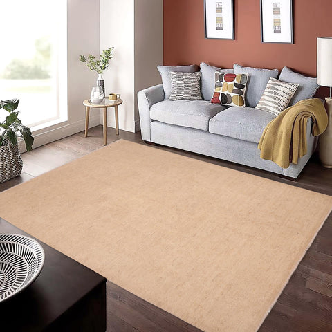 handmade Modern Kafkaz Tan Tan Hand Knotted RECTANGLE 100% WOOL area rug 6' x 9'