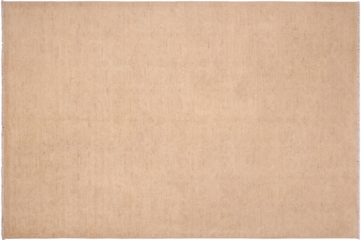 handmade Modern Kafkaz Tan Tan Hand Knotted RECTANGLE 100% WOOL area rug 6' x 9'
