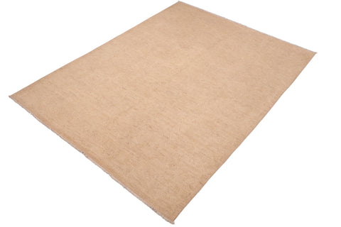handmade Modern Kafkaz Tan Tan Hand Knotted RECTANGLE 100% WOOL area rug 6' x 9'