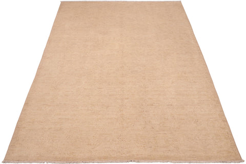 handmade Modern Kafkaz Tan Tan Hand Knotted RECTANGLE 100% WOOL area rug 6' x 9'