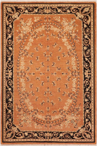 handmade Traditional Kafkaz Rust Black Hand Knotted RECTANGLE 100% WOOL area rug 6X9