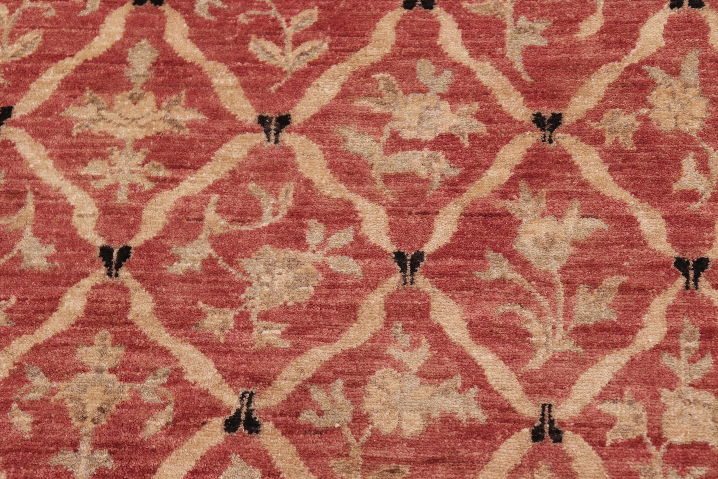 handmade Transitional Kafkaz Red Black Hand Knotted RECTANGLE 100% WOOL area rug 6' x 9'