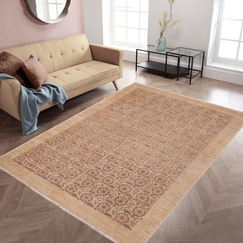 handmade Modern Kafkaz Red Tan Hand Knotted RECTANGLE 100% WOOL area rug 6' x 9'