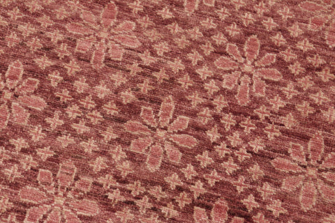 handmade Modern Kafkaz Red Gold Hand Knotted RECTANGLE 100% WOOL area rug 6' x 9'