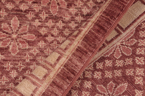 handmade Modern Kafkaz Red Gold Hand Knotted RECTANGLE 100% WOOL area rug 6' x 9'