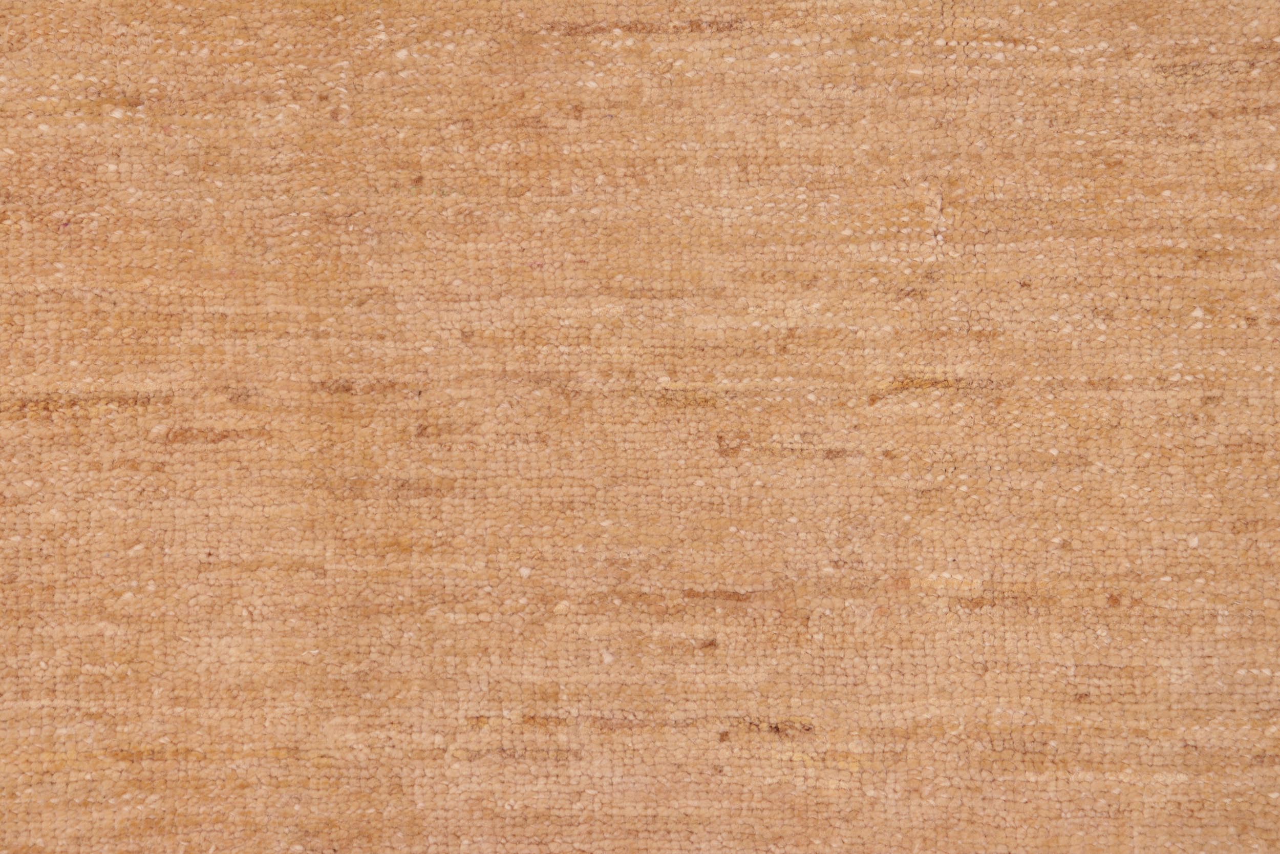 handmade Modern Kafkaz Beige Brown Hand Knotted RECTANGLE 100% WOOL area rug 6' x 9'