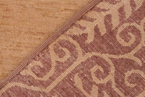 handmade Modern Kafkaz Beige Brown Hand Knotted RECTANGLE 100% WOOL area rug 6' x 9'