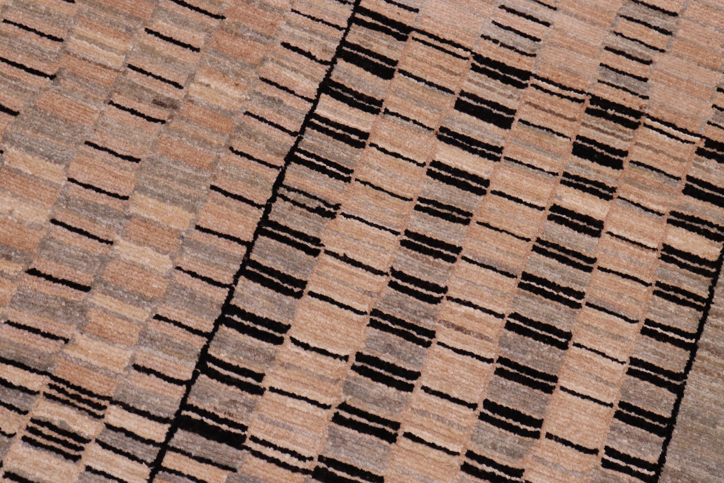 handmade Modern Kafkaz Beige Green Hand Knotted RECTANGLE 100% WOOL area rug 6' x 9'