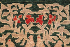 handmade Transitional Kafkaz Green Tan Hand Knotted RECTANGLE 100% WOOL area rug 6X9