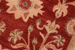 handmade Transitional Kafkaz Rust Brown Hand Knotted RECTANGLE 100% WOOL area rug 6X9