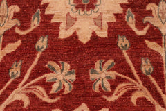 handmade Transitional Kafkaz Rust Brown Hand Knotted RECTANGLE 100% WOOL area rug 6X9