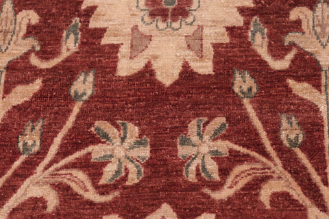handmade Modern Kafkaz Rust Brown Hand Knotted RECTANGLE 100% WOOL area rug 6' x 9'