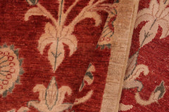 handmade Transitional Kafkaz Rust Brown Hand Knotted RECTANGLE 100% WOOL area rug 6X9