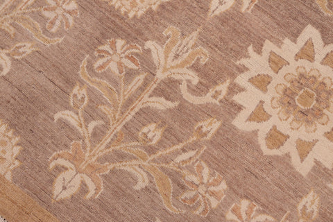 handmade Modern Kafkaz Brown Gold Hand Knotted RECTANGLE 100% WOOL area rug 6' x 9'