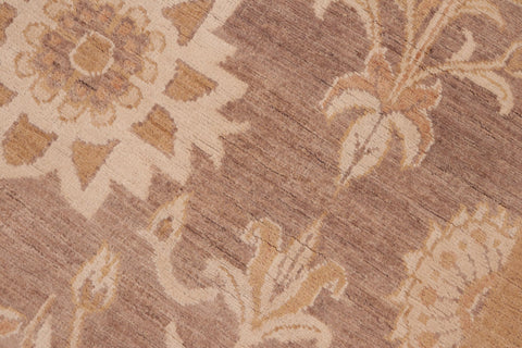 handmade Modern Kafkaz Brown Gold Hand Knotted RECTANGLE 100% WOOL area rug 6' x 9'