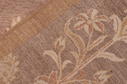 handmade Modern Kafkaz Brown Gold Hand Knotted RECTANGLE 100% WOOL area rug 6' x 9'
