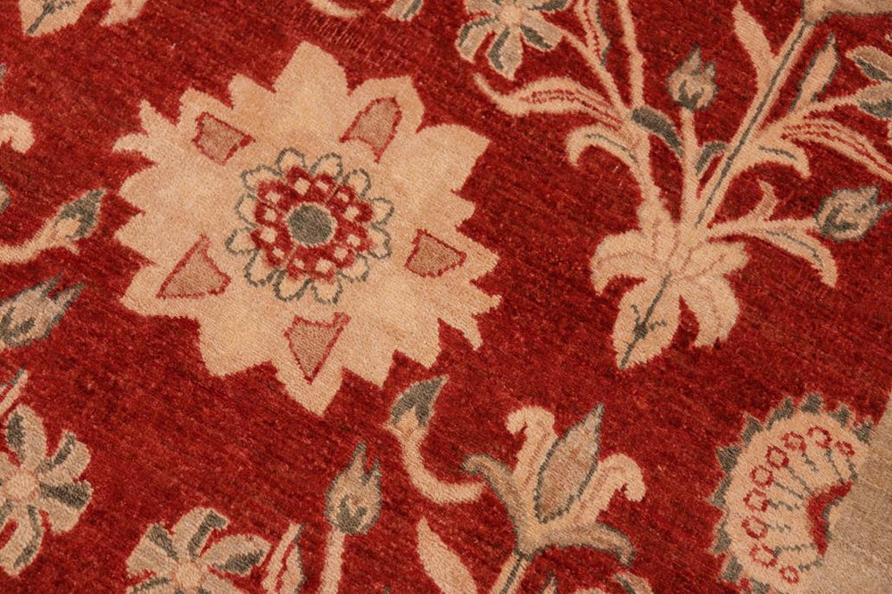 handmade Transitional Kafkaz Rust Tan Hand Knotted RECTANGLE 100% WOOL area rug 6X9