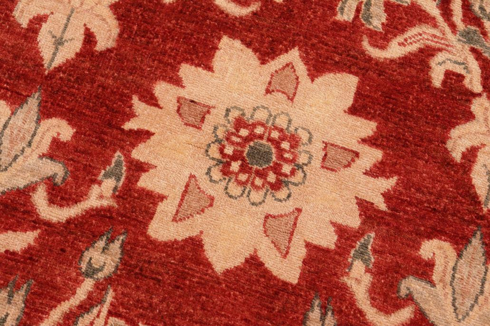 handmade Transitional Kafkaz Rust Tan Hand Knotted RECTANGLE 100% WOOL area rug 6X9