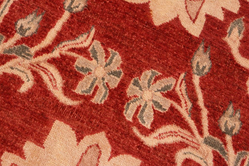 handmade Transitional Kafkaz Rust Tan Hand Knotted RECTANGLE 100% WOOL area rug 6X9