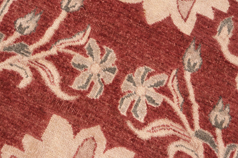 handmade Modern Kafkaz Rust Tan Hand Knotted RECTANGLE 100% WOOL area rug 6' x 9'