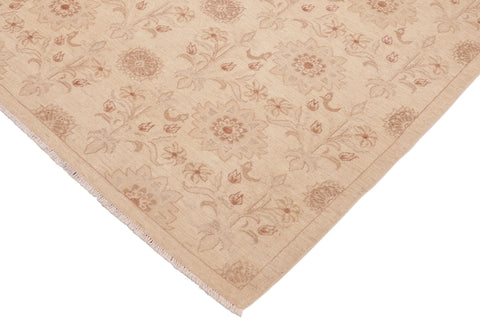 handmade Modern Kafkaz Beige Gold Hand Knotted RECTANGLE 100% WOOL area rug 6' x 9'