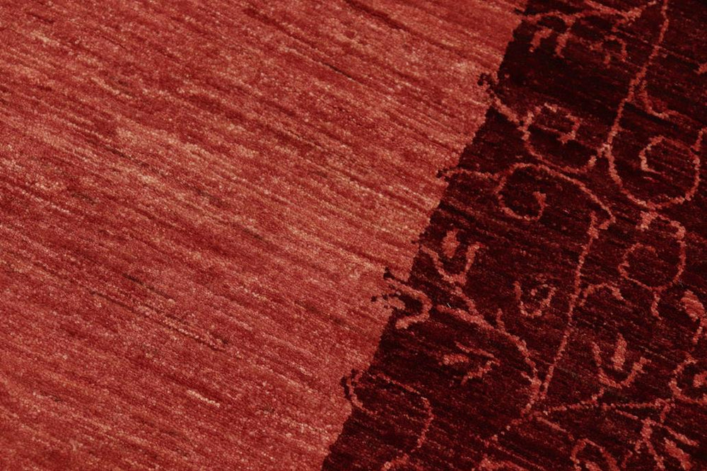 handmade Modern Kafkaz Red Red Hand Knotted RECTANGLE 100% WOOL area rug 6X8