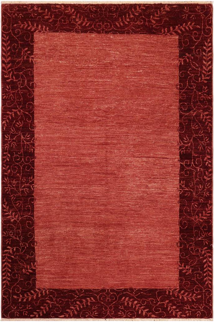 handmade Modern Kafkaz Red Red Hand Knotted RECTANGLE 100% WOOL area rug 6X8