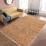 handmade Modern Gabbeh Tan Beige Hand Knotted RECTANGLE 100% WOOL area rug 6  x 9 