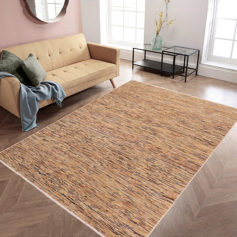 handmade Modern Gabbeh Tan Beige Hand Knotted RECTANGLE 100% WOOL area rug 6' x 9'