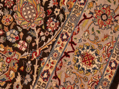 handmade Traditional  Brown Taupe Hand Knotted RECTANGLE 100% WOOL area rug 6x9