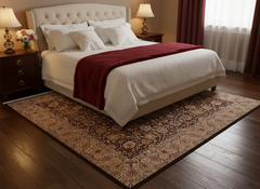 Heritage Steven Brown/Taupe Wool Rug - 5'11''X9'2''