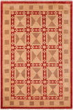 handmade Transitional Kafkaz Red Tan Hand Knotted RECTANGLE 100% WOOL area rug 6 x 9