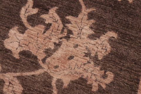 handmade Modern Kafkaz Brown Tan Hand Knotted RECTANGLE 100% WOOL area rug 6' x 9'