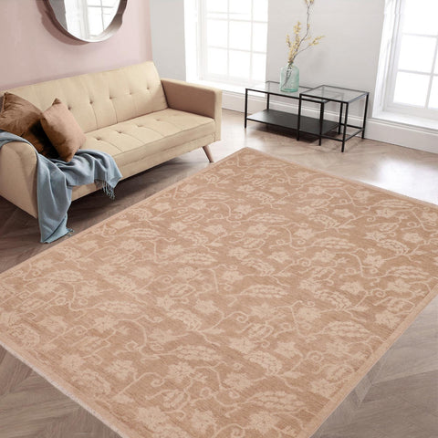 handmade Modern Kafkaz Brown Tan Hand Knotted RECTANGLE 100% WOOL area rug 6' x 9'