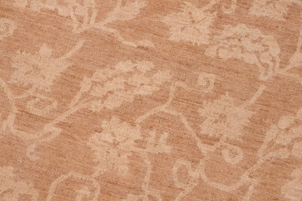 handmade Transitional Kafkaz Brown Tan Hand Knotted RECTANGLE 100% WOOL area rug 6 x 9