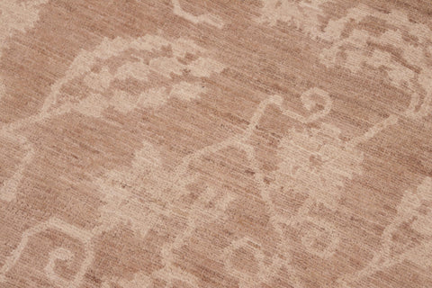 handmade Modern Kafkaz Brown Tan Hand Knotted RECTANGLE 100% WOOL area rug 6' x 9'
