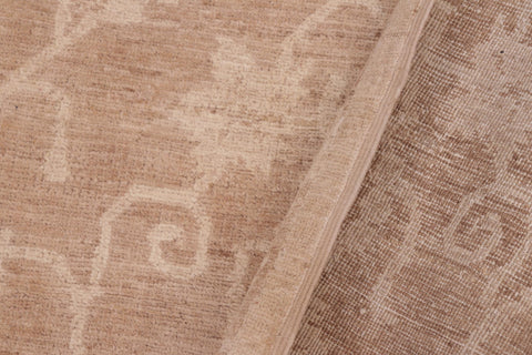 handmade Modern Kafkaz Brown Tan Hand Knotted RECTANGLE 100% WOOL area rug 6' x 9'
