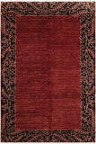 handmade Modern Kafkaz Red Black Hand Knotted RECTANGLE 100% WOOL area rug 6 x 10