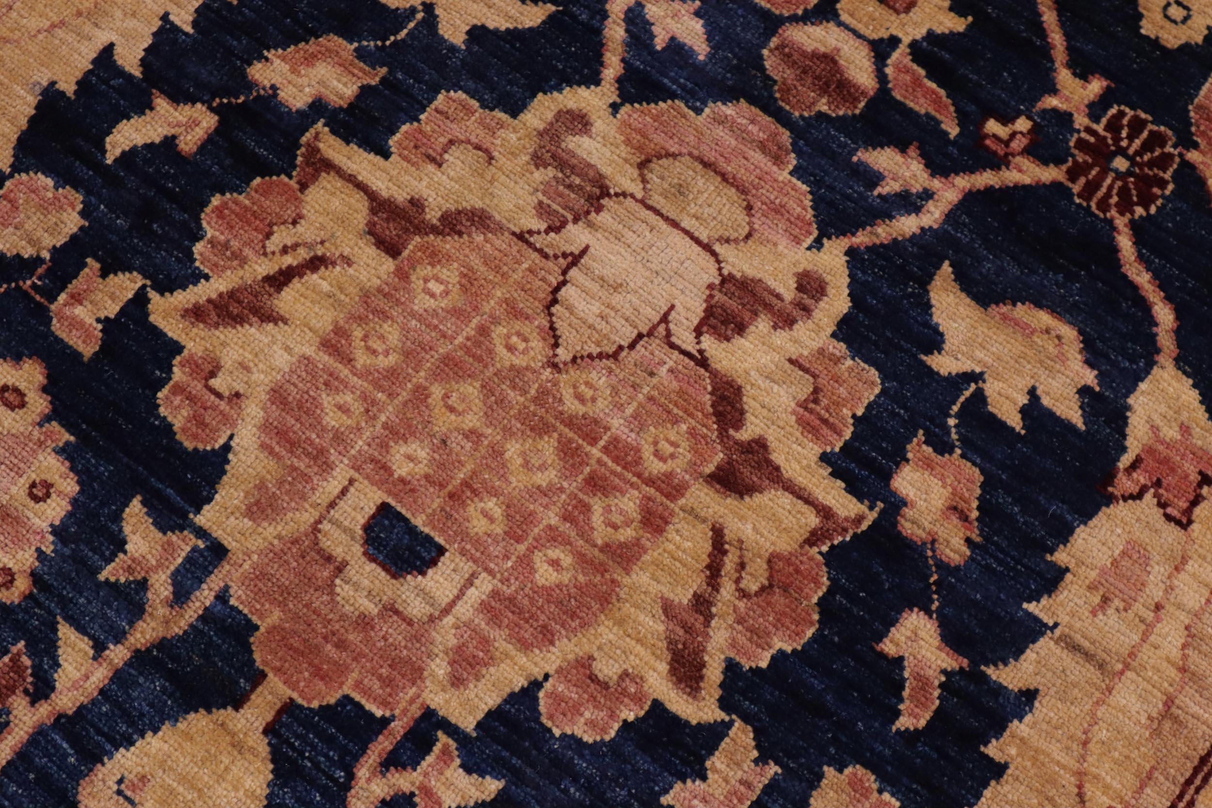 handmade Traditional Kafkaz Blue Lt. Brown Hand Knotted RECTANGLE 100% WOOL area rug 10x14